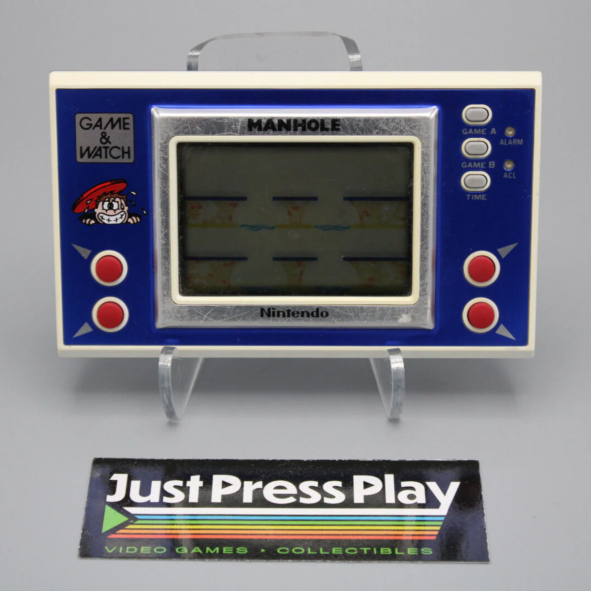 1983 Nintendo Game & Watch Manhole NH-103 Handheld Game Working w/ Battery Door