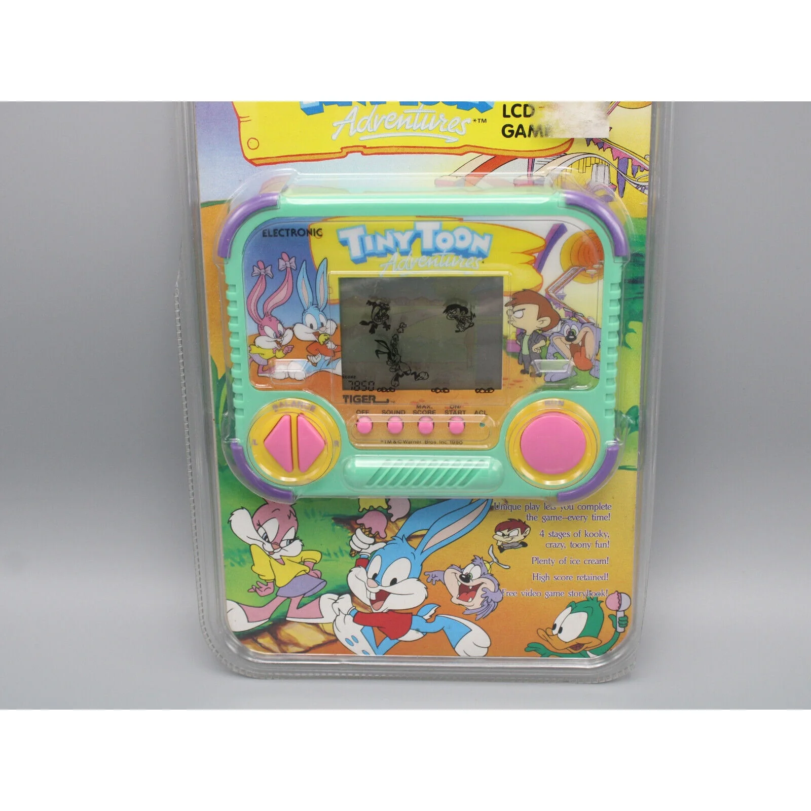 1991 Tiger Electronic Tiny Toon Adventures Handheld LCD Game Open Packaging MIB - Image 3