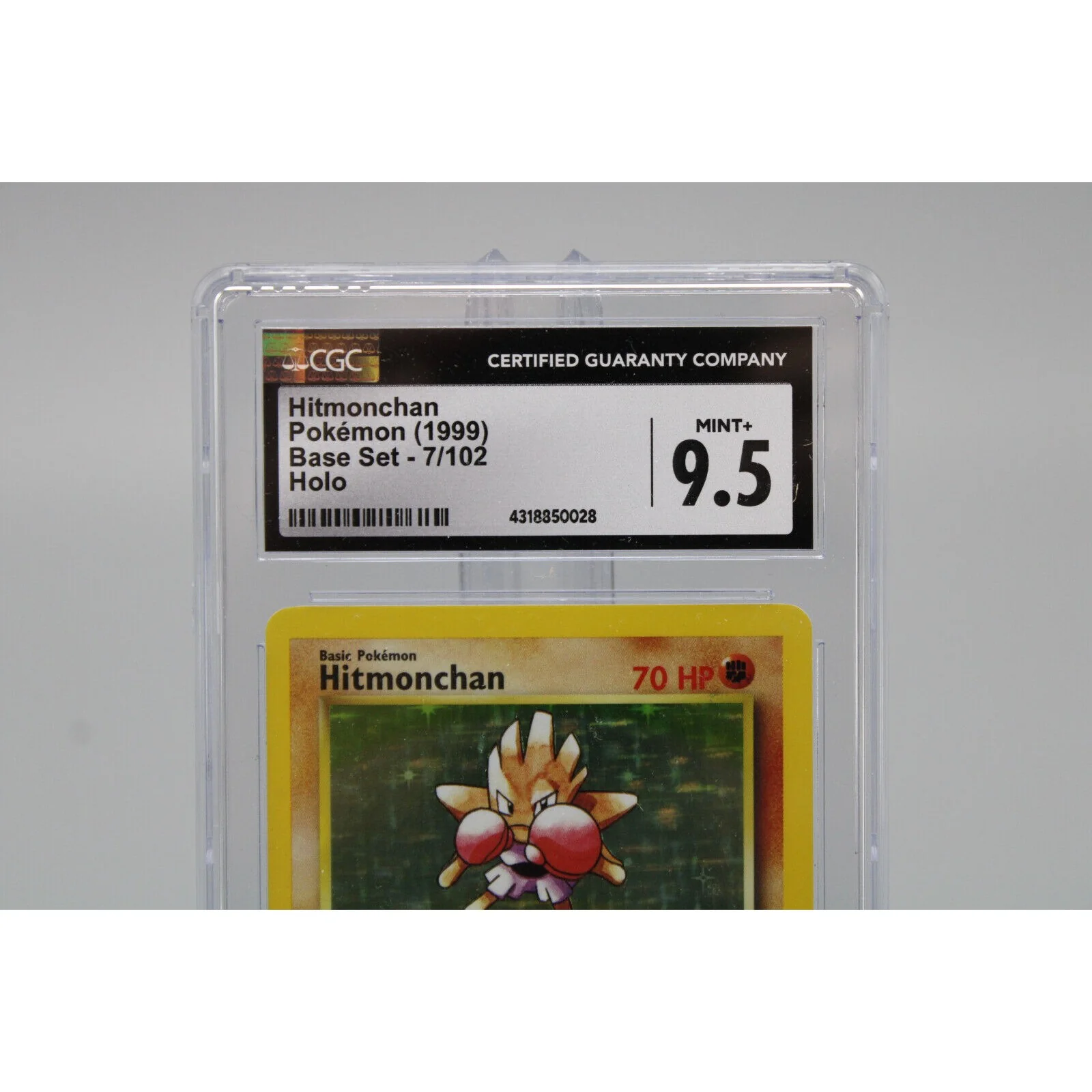 Pokemon TCG Hitmonchan Base Set Holo Card 7/102 CGC Graded 9.5 MINT+ 1999 - Image 6