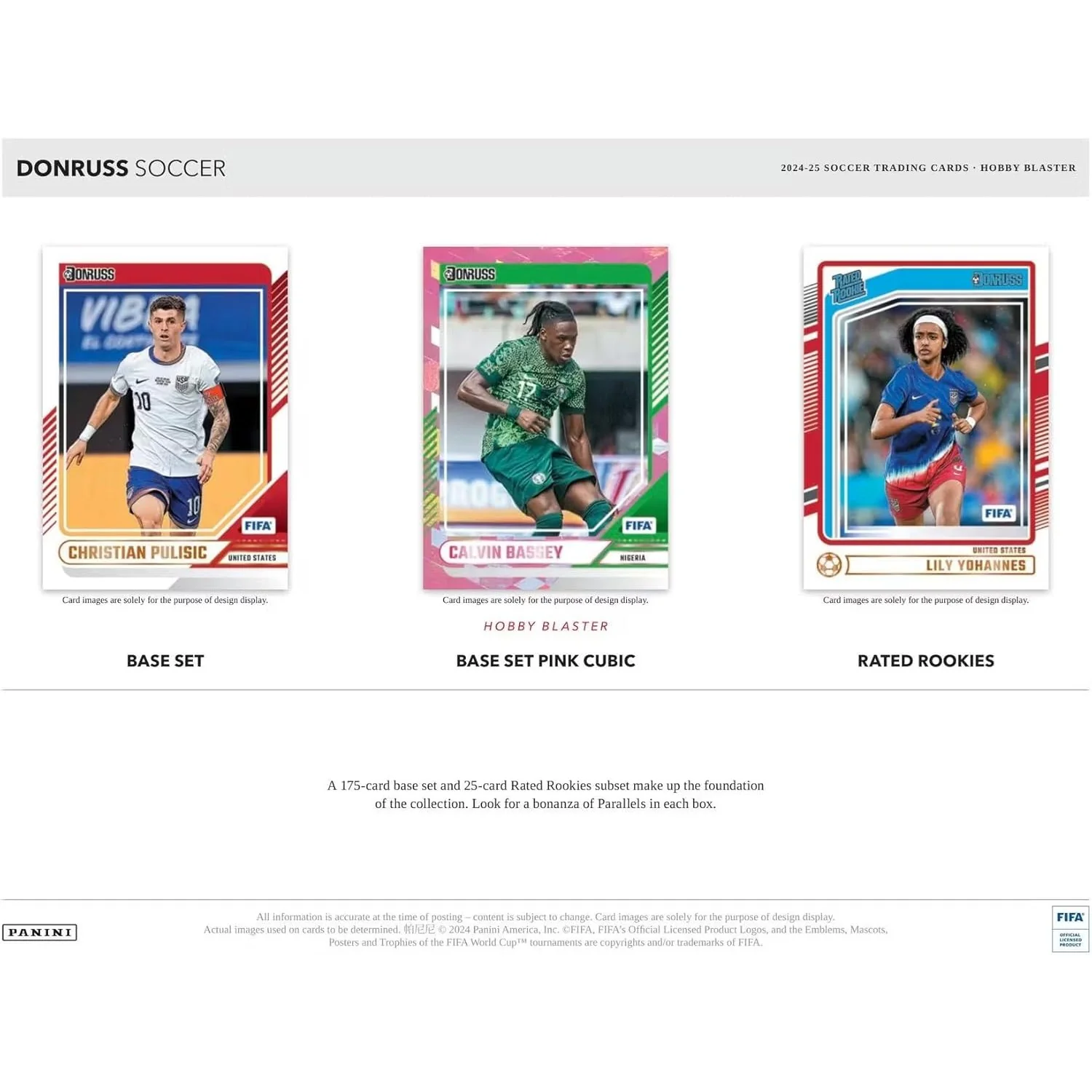 2024-25 Donruss FIFA Soccer Hobby Blaster Box - 6 Packs, 90 Cards - Panini - Image 4
