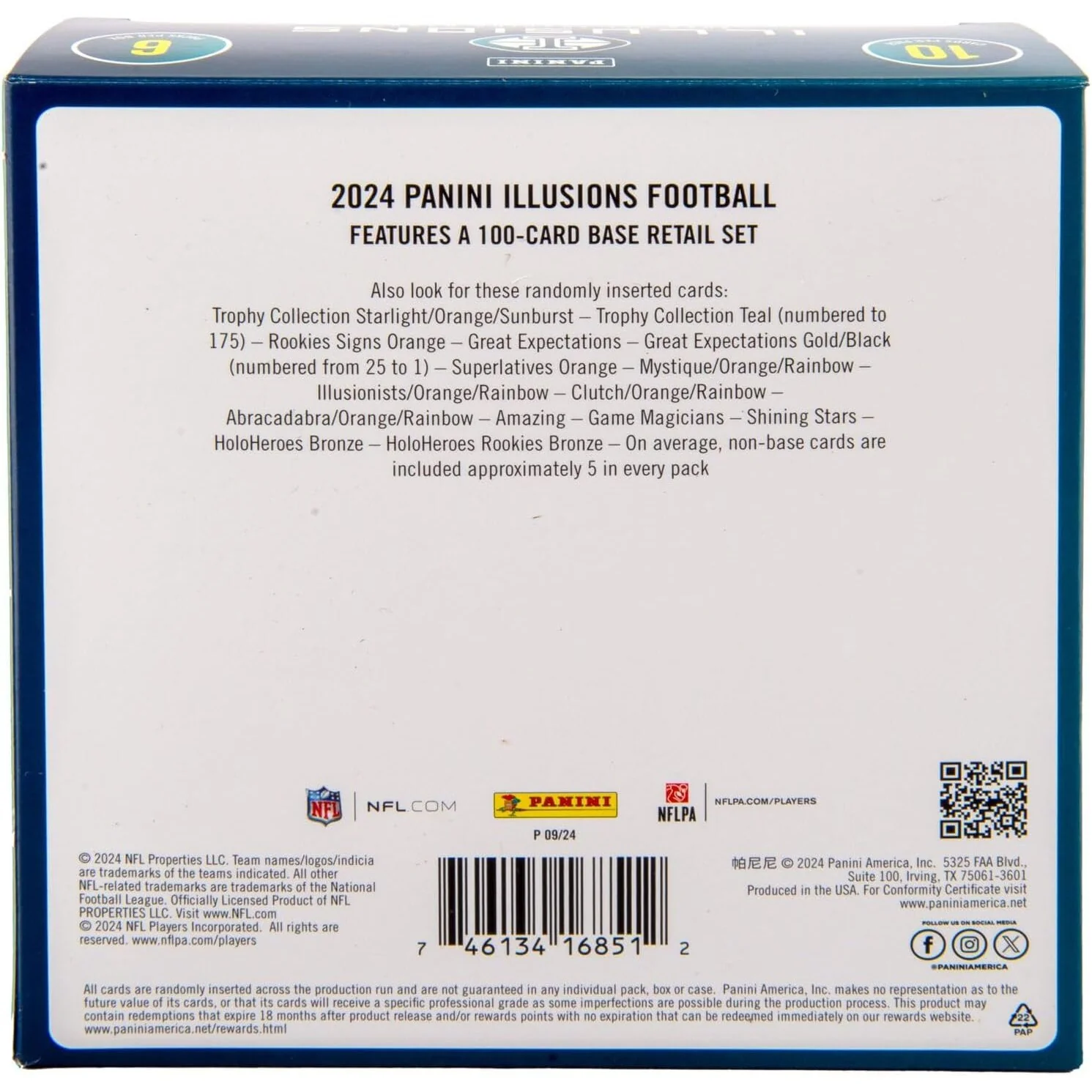 2024 Illusions NFL Football Mega Box - 6 Packs, 60 Trading Cards - Panini - Image 3
