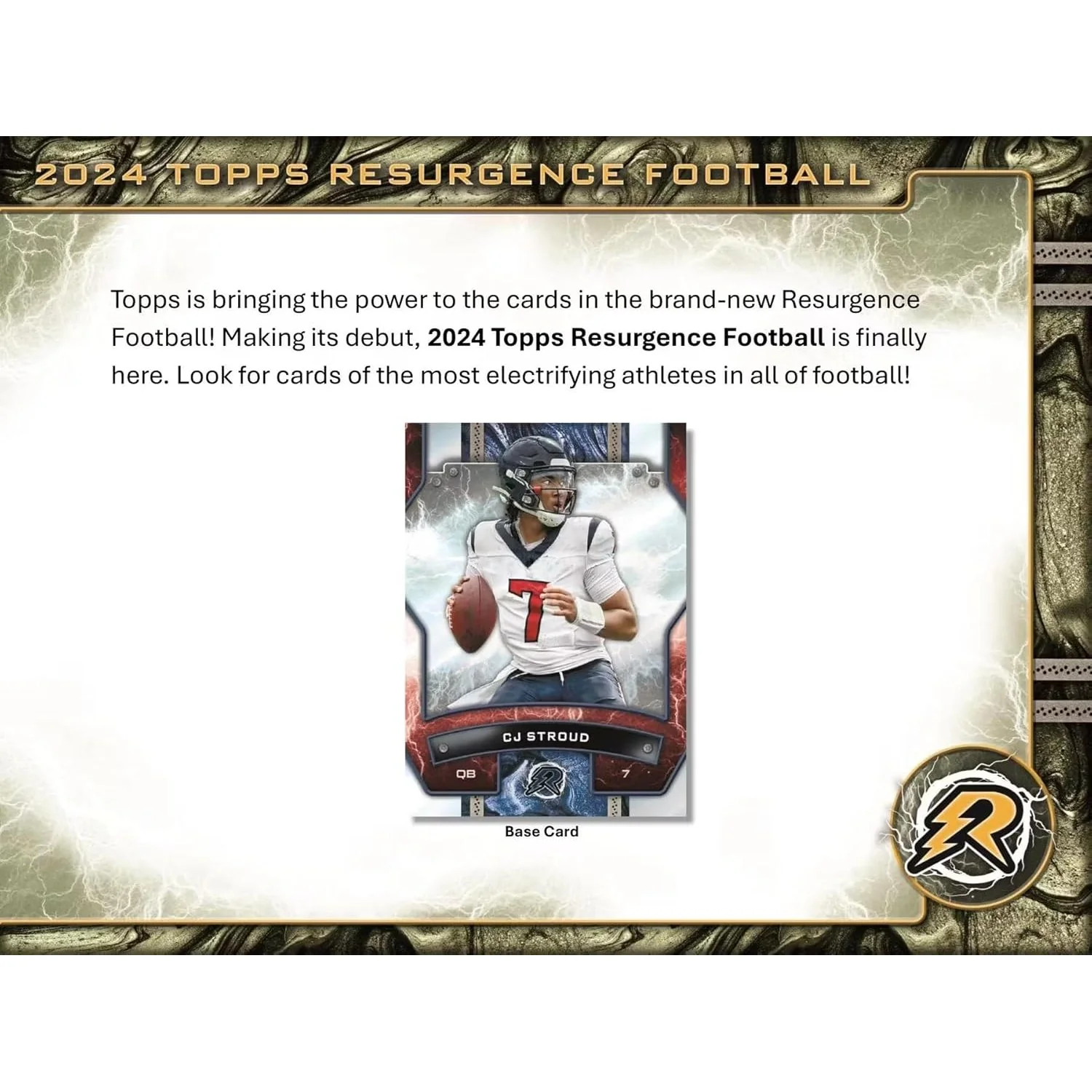 2024 Resurgence Football Mega Box - 6 Packs, 48 Trading Cards - Topps - Image 2