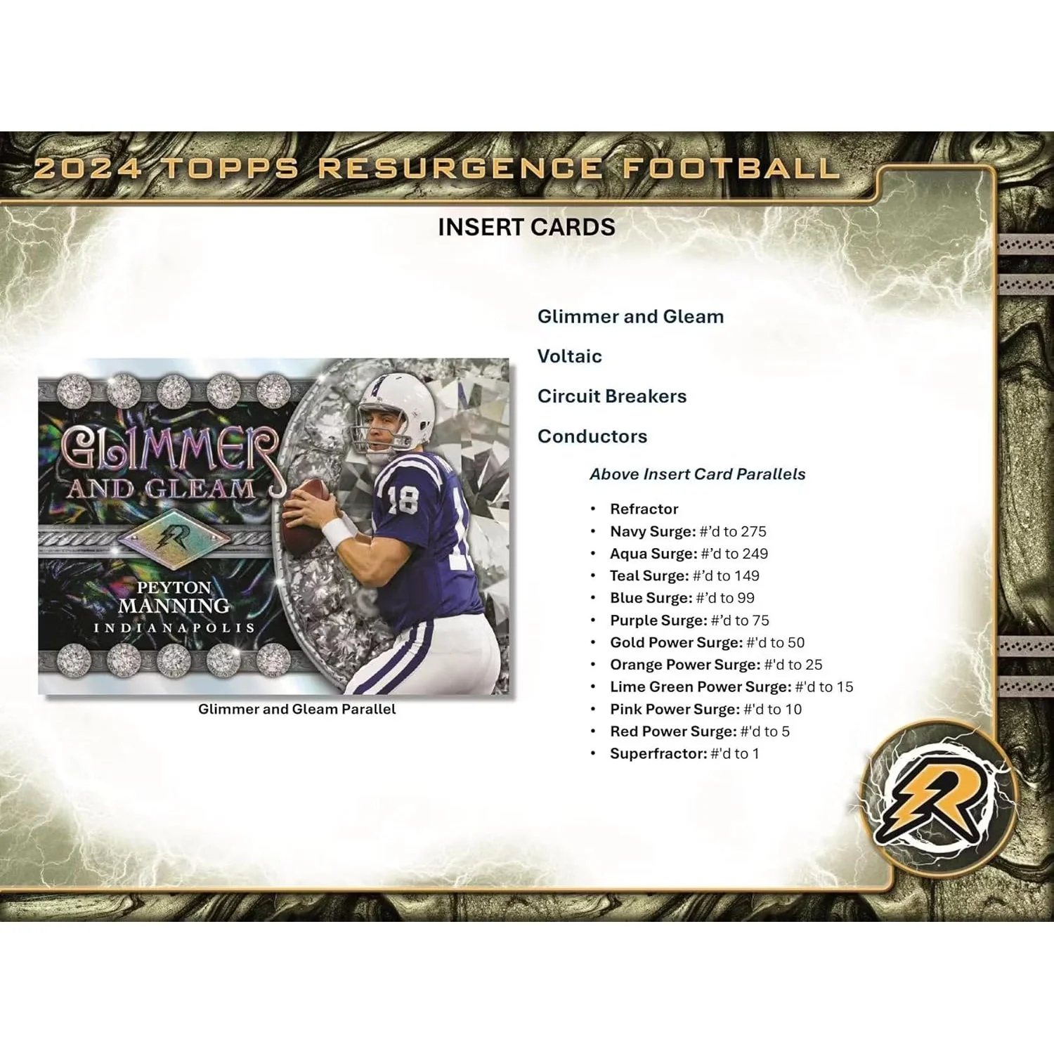 2024 Resurgence Football Mega Box - 6 Packs, 48 Trading Cards - Topps - Image 6
