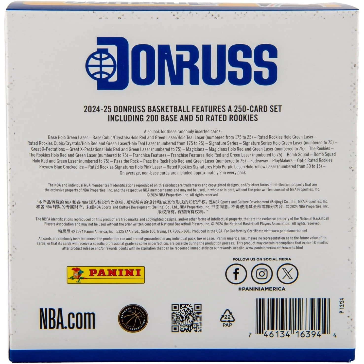 2024-25 Donruss NBA Basketball Trading Cards Mega Box - 10 Packs, 150 Cards - Panini - Image 3