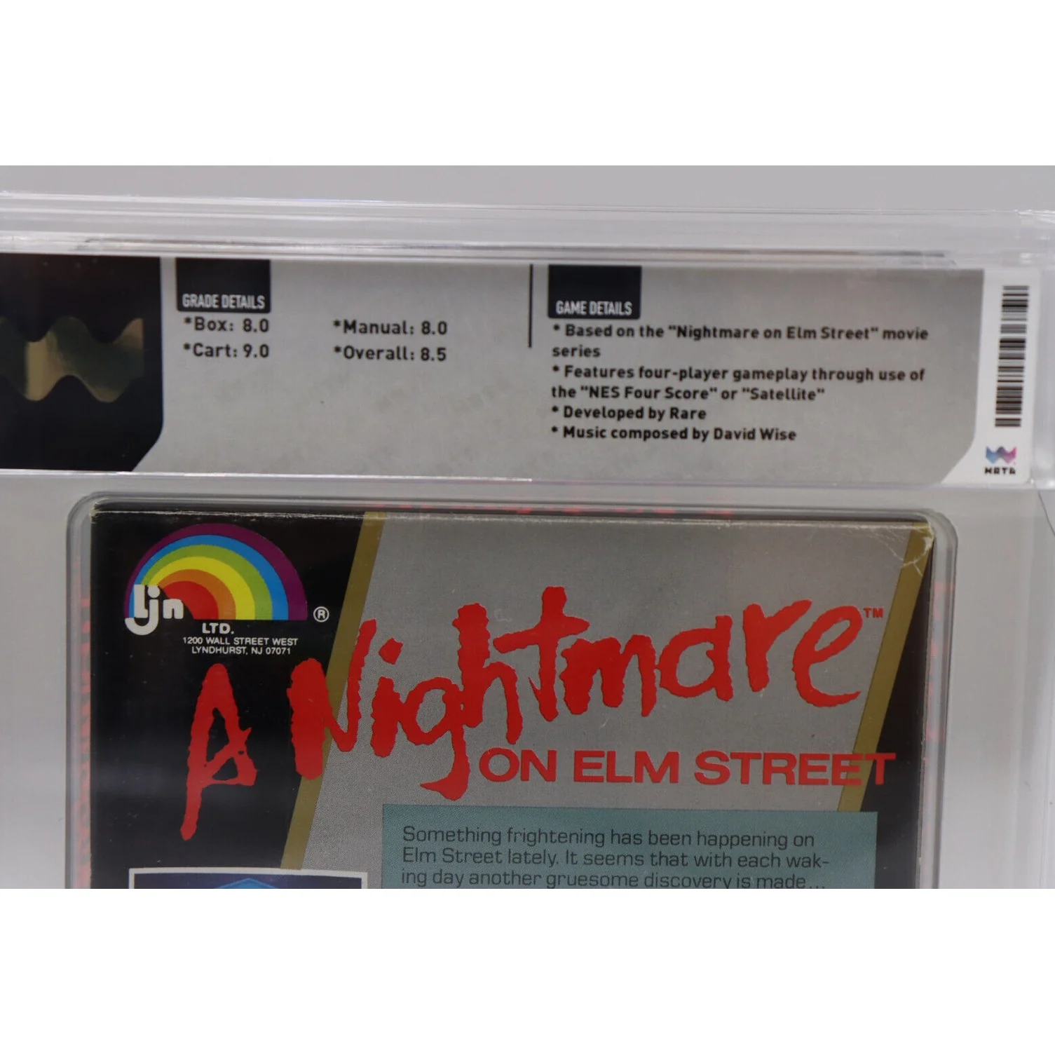 A Nightmare on Elm Street Nintendo NES 1990 CIB Complete Wata Graded 8.5 - Image 5