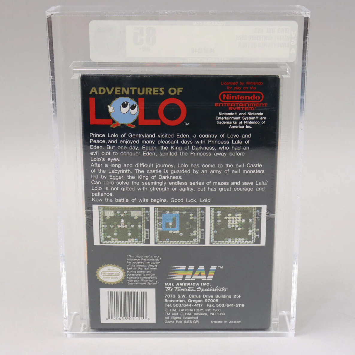 Adventures of Lolo Nintendo NES 1989 Hal New Factory Sealed VGA Graded 85 NM+ - Image 4