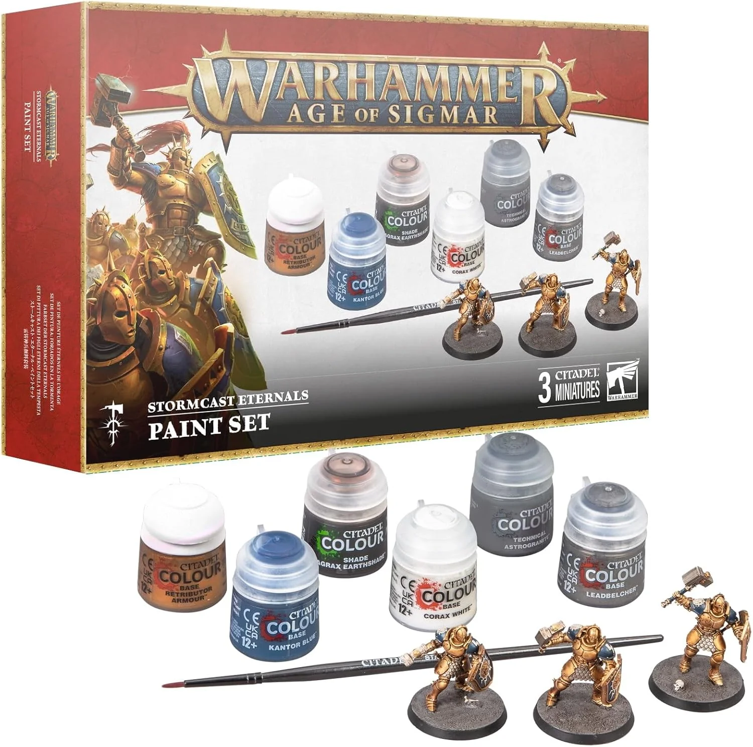 Warhammer: Age of Sigmar Stormcast Eternals Paint Set - 3 Citadel Minatures - Games Workshop - Image 2