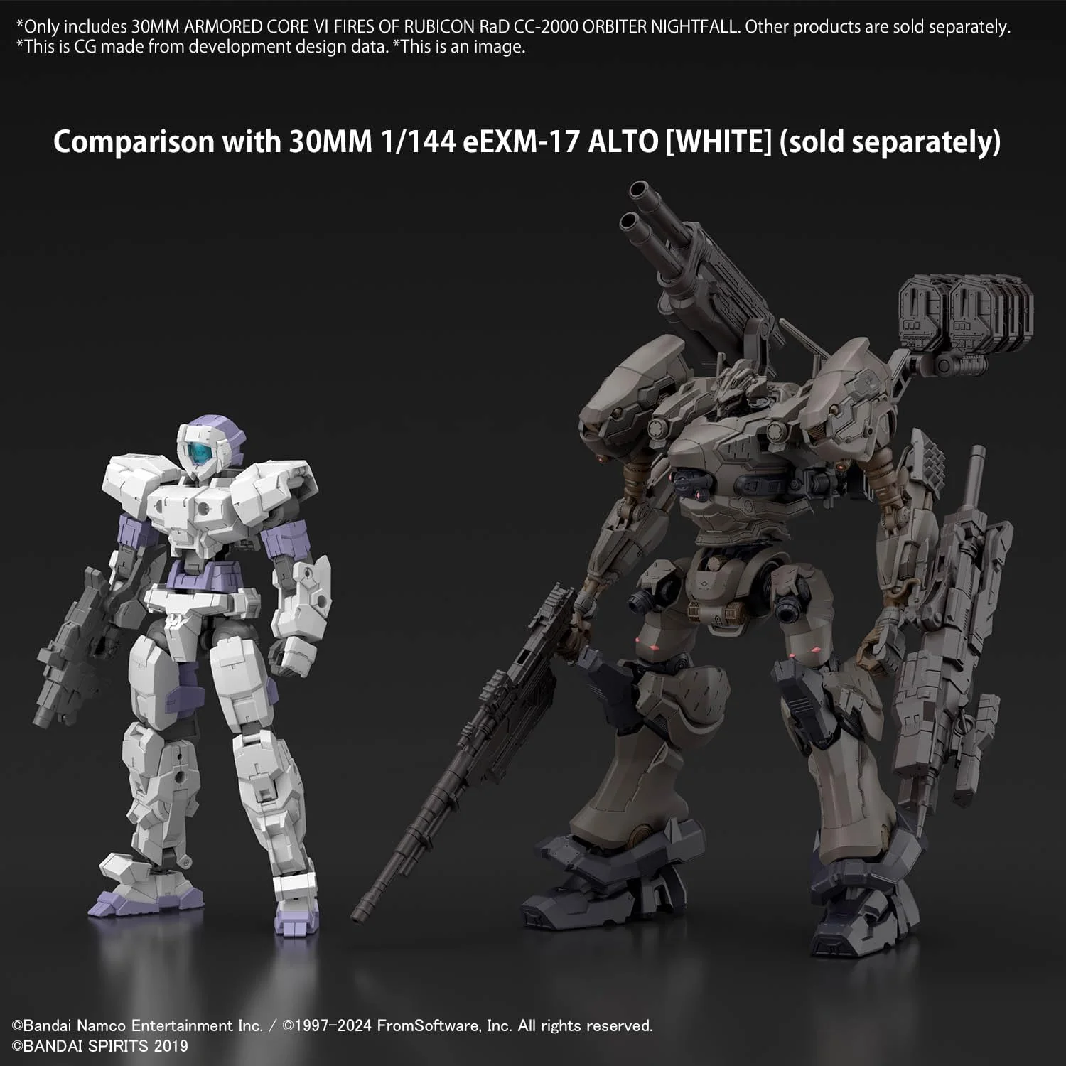 Armored Core VI: Fires of Rubicon RaD CC-2000 Orbiter Nightfall Model Kit - Bandai Spirits - 30 Minutes Missions - Image 11