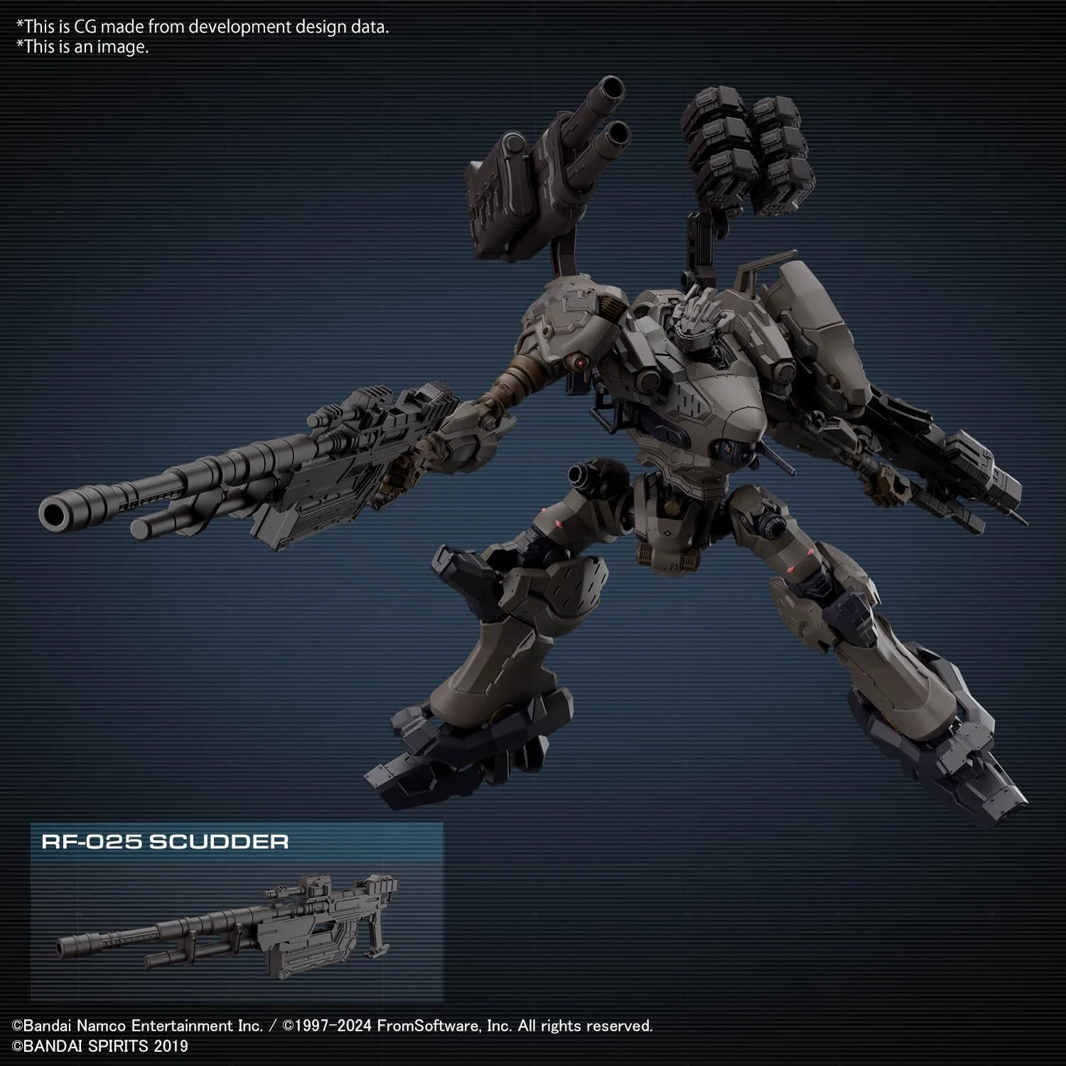Armored Core VI: Fires of Rubicon RaD CC-2000 Orbiter Nightfall Model Kit - Bandai Spirits - 30 Minutes Missions - Image 5