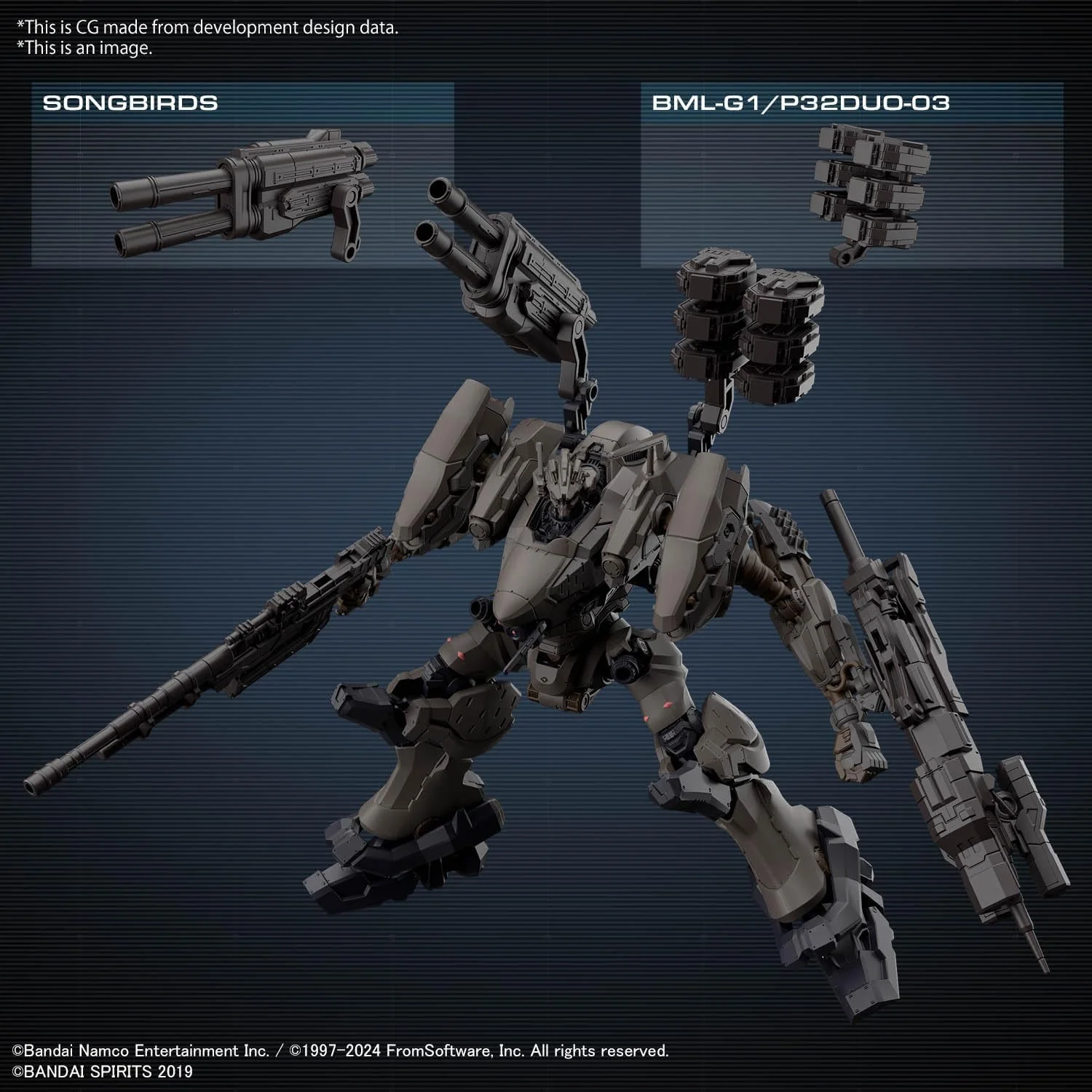 Armored Core VI: Fires of Rubicon RaD CC-2000 Orbiter Nightfall Model Kit - Bandai Spirits - 30 Minutes Missions - Image 7