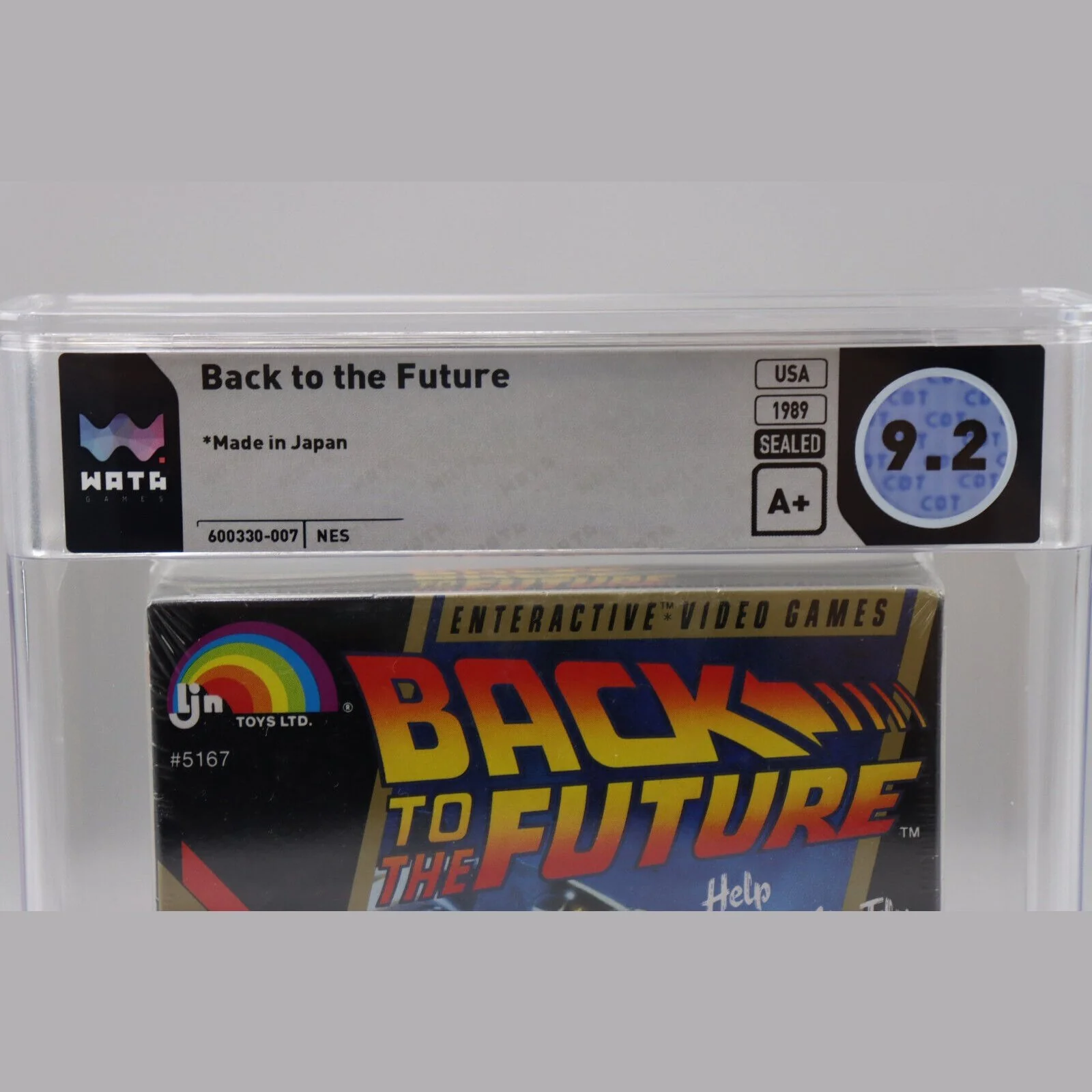 Back to the Future Nintendo NES New Factory Sealed H-Seam Wata Graded 9.2 A+ - Image 2