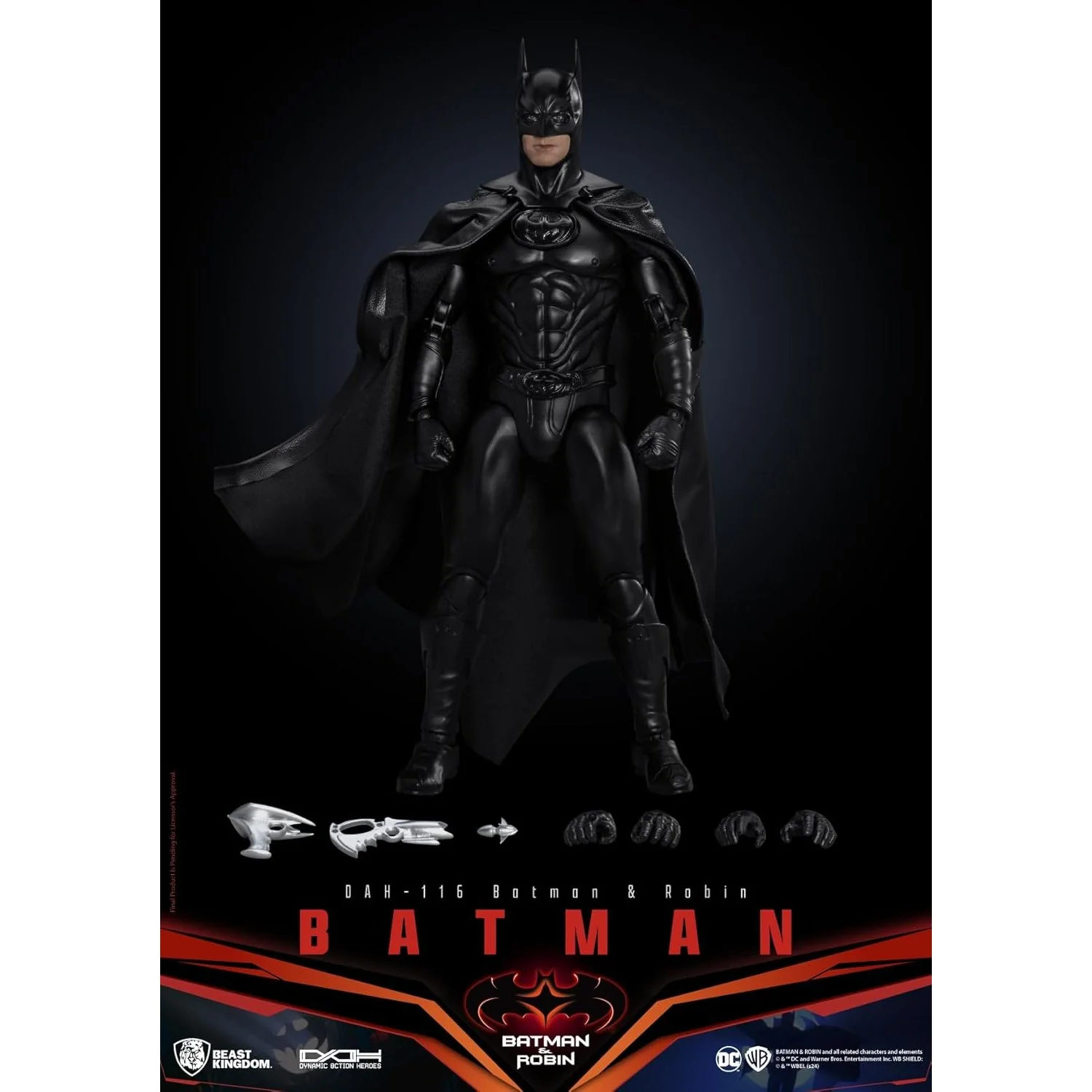 Batman & Robin 1997 Batman Action Figure - Beast Kingdom - Dynamic 8ction Heroes DAH-116 - Image 7