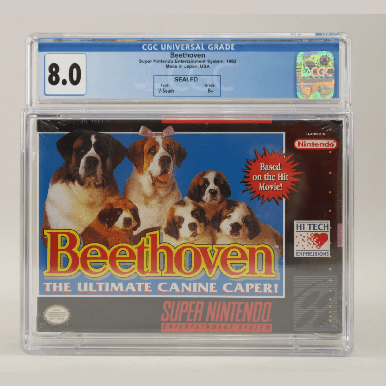 Beethoven Super Nintendo SNES 1993 New Factory Sealed CGC Graded 8.0 B+ VGA Wata