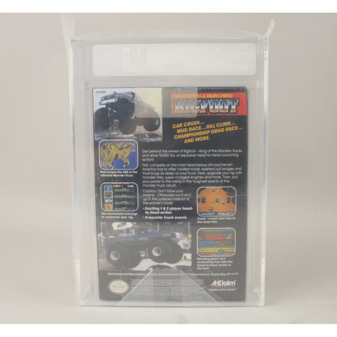 Bigfoot Nintendo NES 1990 Acclaim New Factory Sealed VGA Graded 80+ NM - Image 3