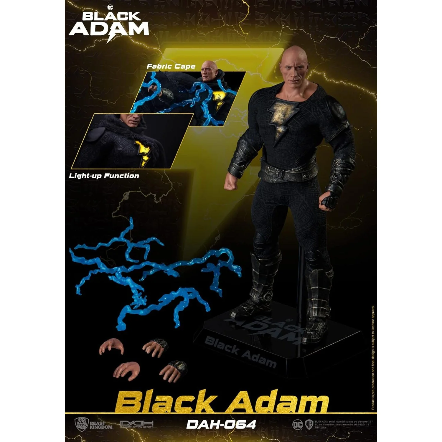 Black Adam 1/9 Scale Action Figure - DC, Beast Kingdom - Dynamic 8ction Heroes (DAH-064) - Image 7