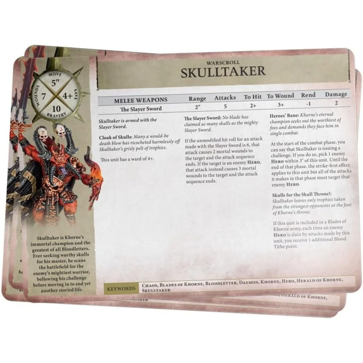 Warhammer: Age of Sigmar Blades of Khorne - 41 Warscroll Cards + 30 Tokens - Games Workshop - Image 2