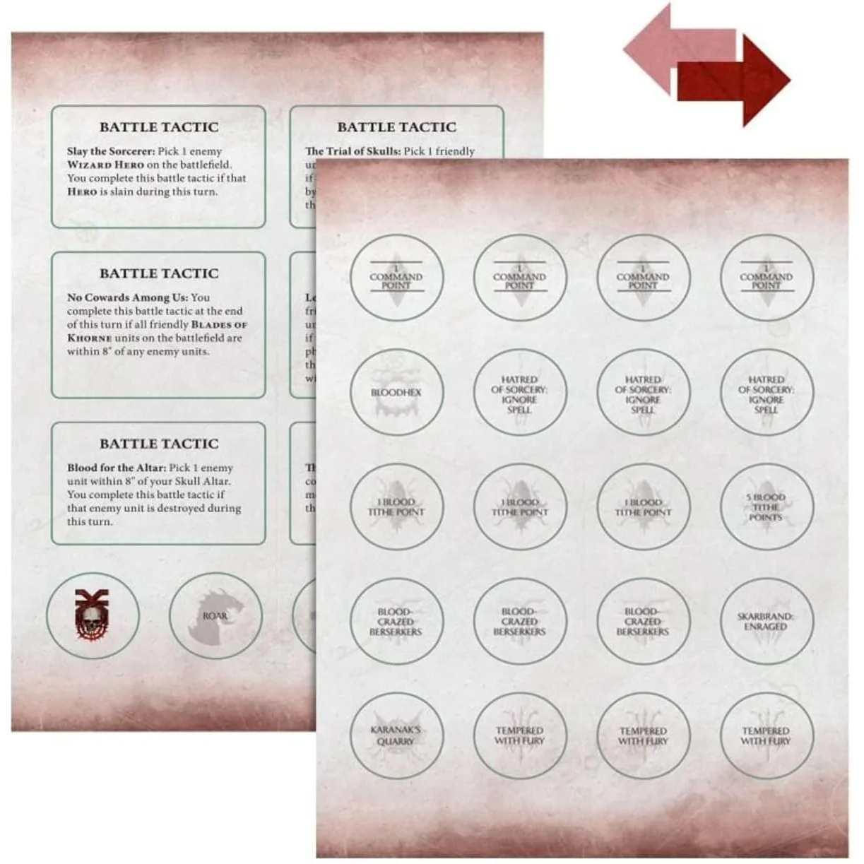 Warhammer: Age of Sigmar Blades of Khorne - 41 Warscroll Cards + 30 Tokens - Games Workshop - Image 3
