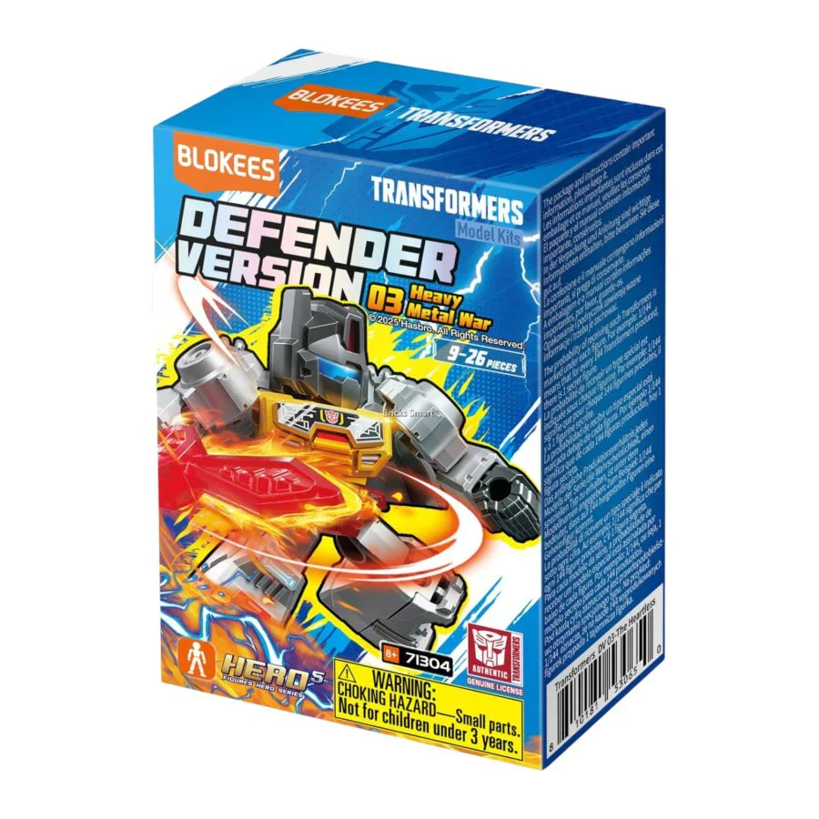 Transformers Defender Version 03 Heavy Metal War Blind Box - 1 Random Mini Figure: 12 to Collect - Blokees
