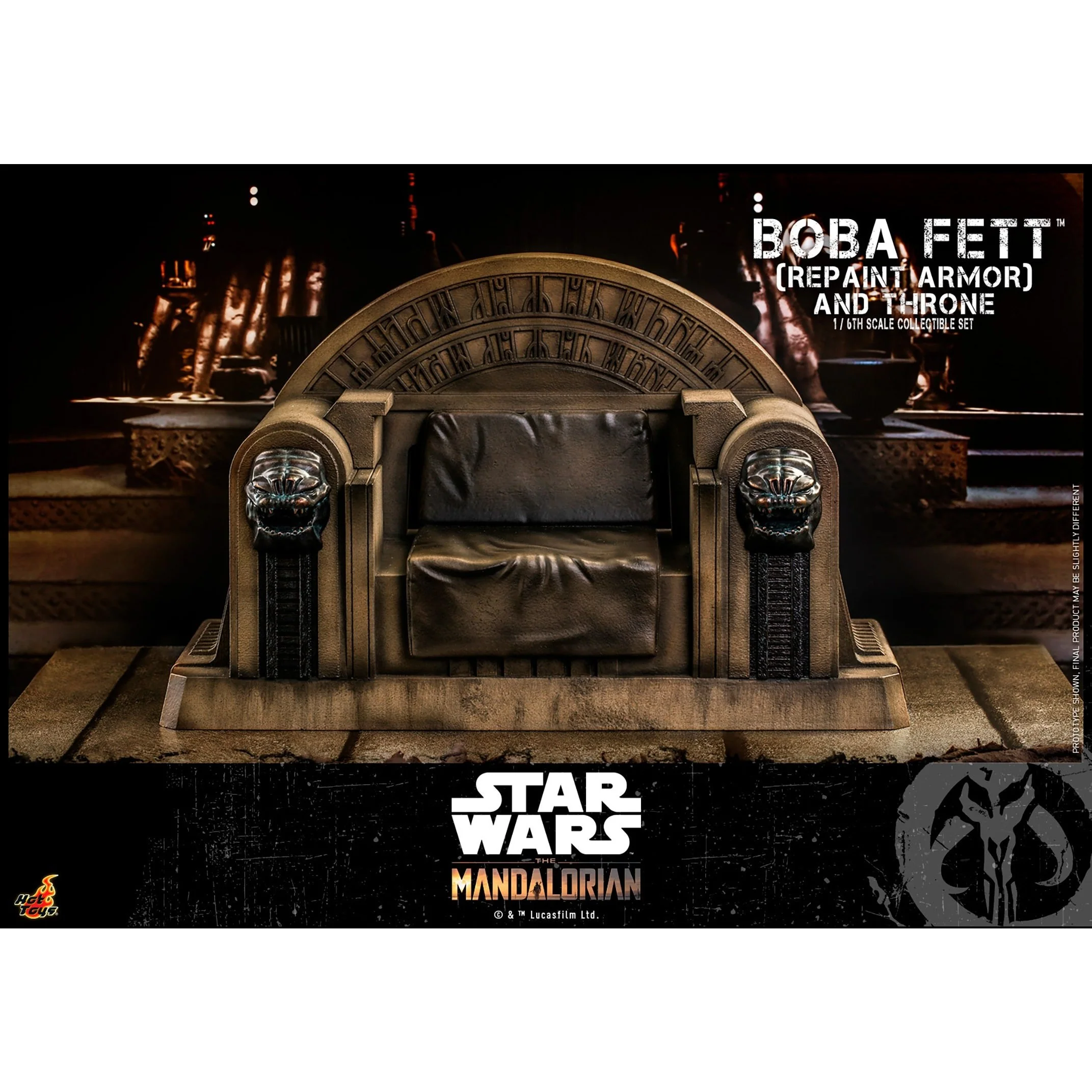 Boba Fett (Repaint Armor) and Throne - HOT TOYS 1:6 Scale - Image 10