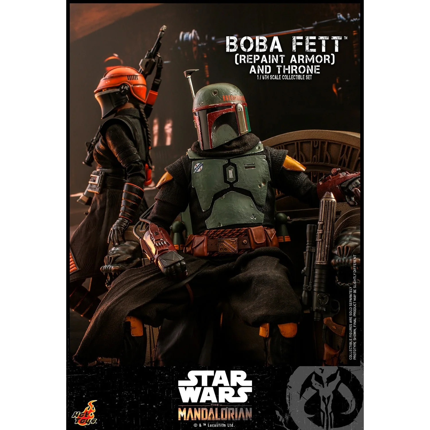 Boba Fett (Repaint Armor) and Throne - HOT TOYS 1:6 Scale - Image 4