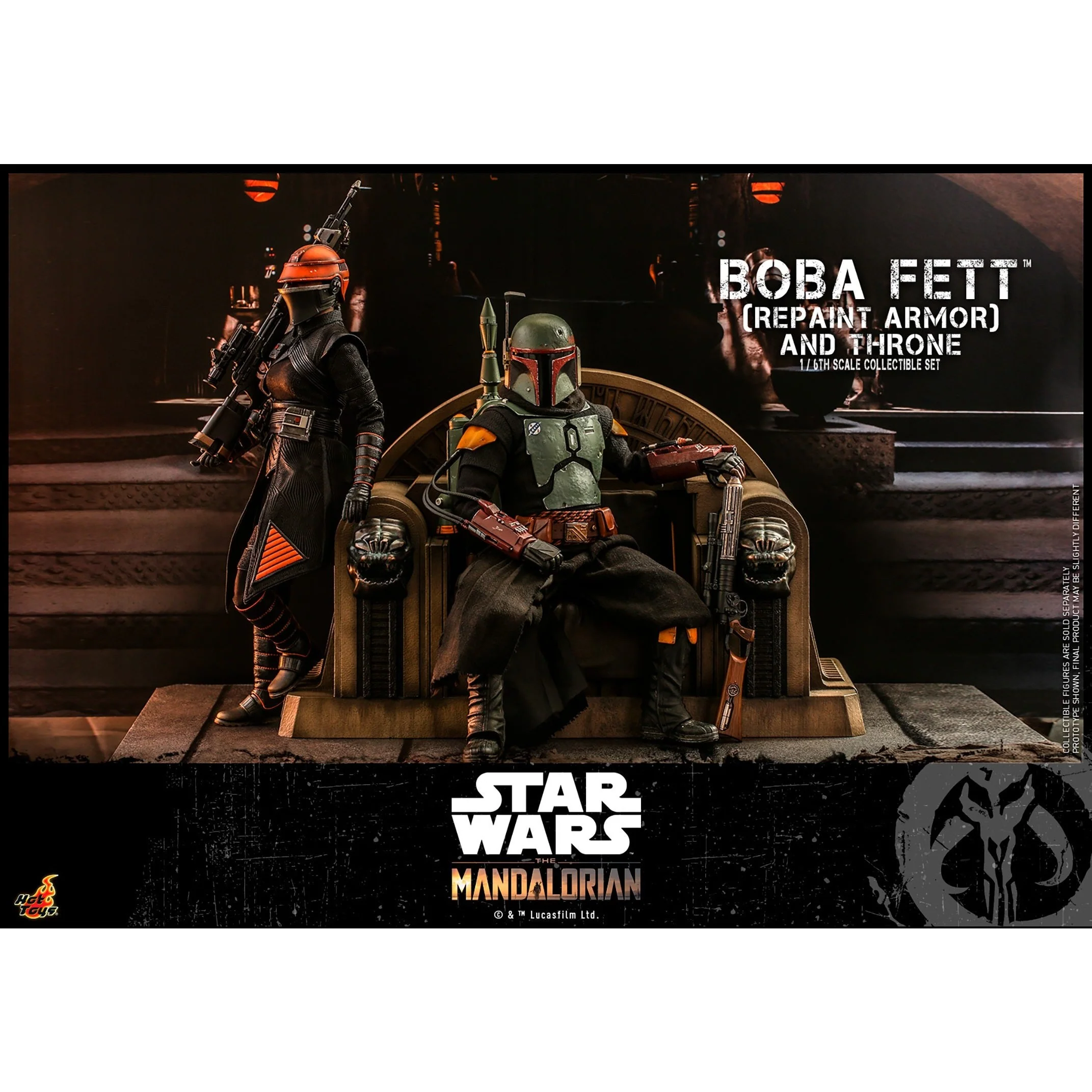 Boba Fett (Repaint Armor) and Throne - HOT TOYS 1:6 Scale - Image 8