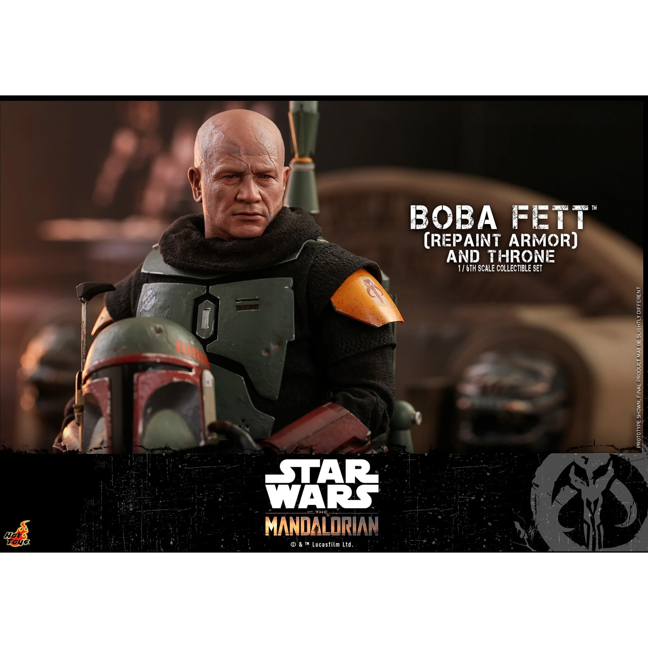 Boba Fett (Repaint Armor) and Throne - HOT TOYS 1:6 Scale - Image 9