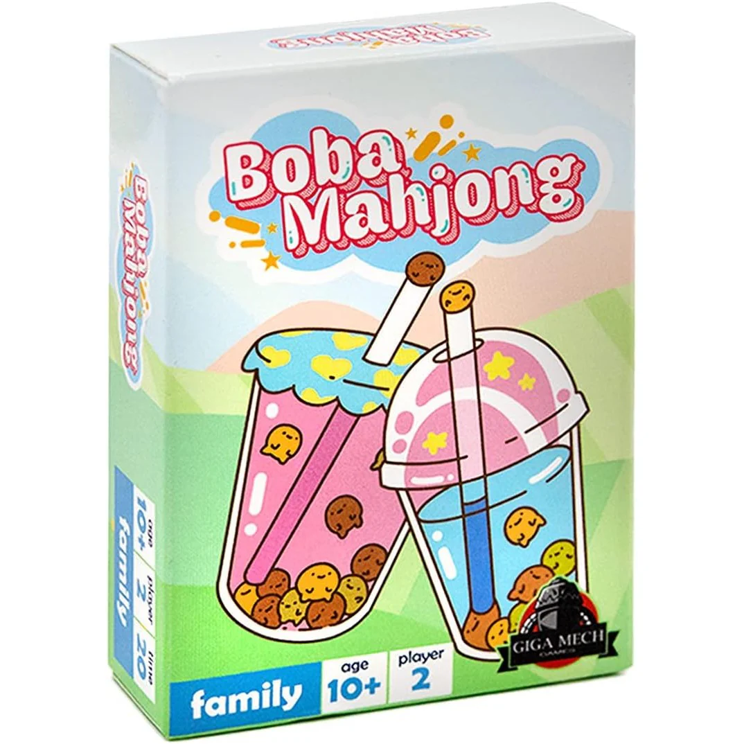 Boba Mahjong Bubble Tea Card Game - 2-Player, Ages 10+ - Giga Mech Games