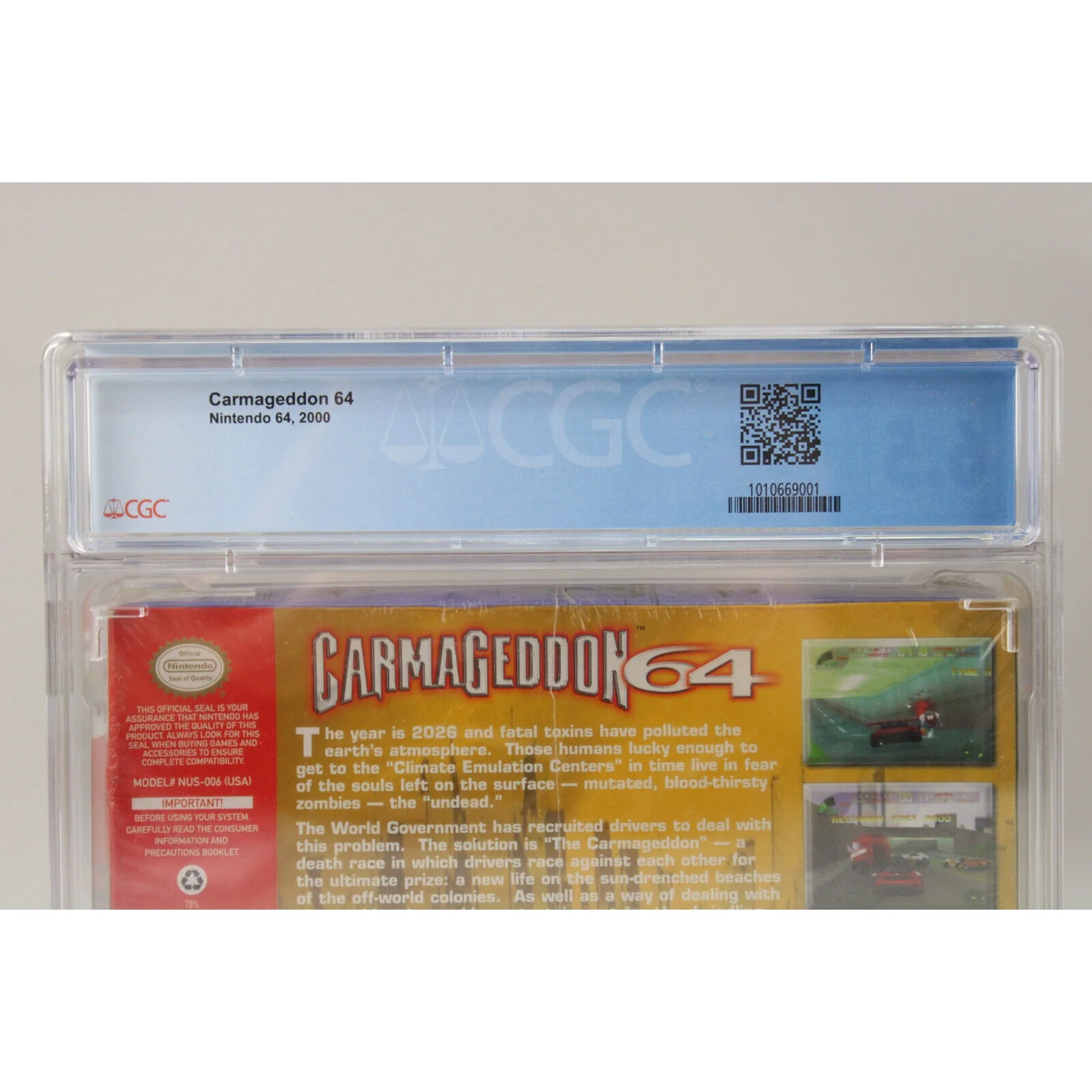 Carmageddon 64 Nintendo N64 New Sealed CGC Graded 6.5 B Ex. Low Pop! VGA Wata - Image 5