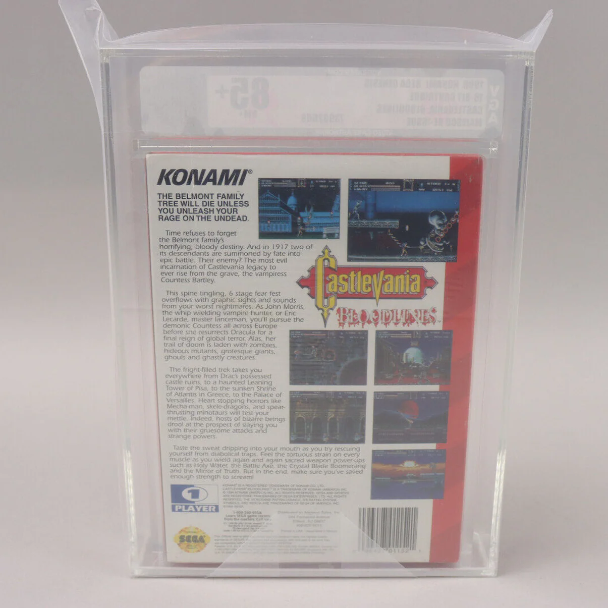 Castlevania Bloodlines Sega Genesis 1998 Konami New Sealed VGA Gold 85+ NM+ - Image 4