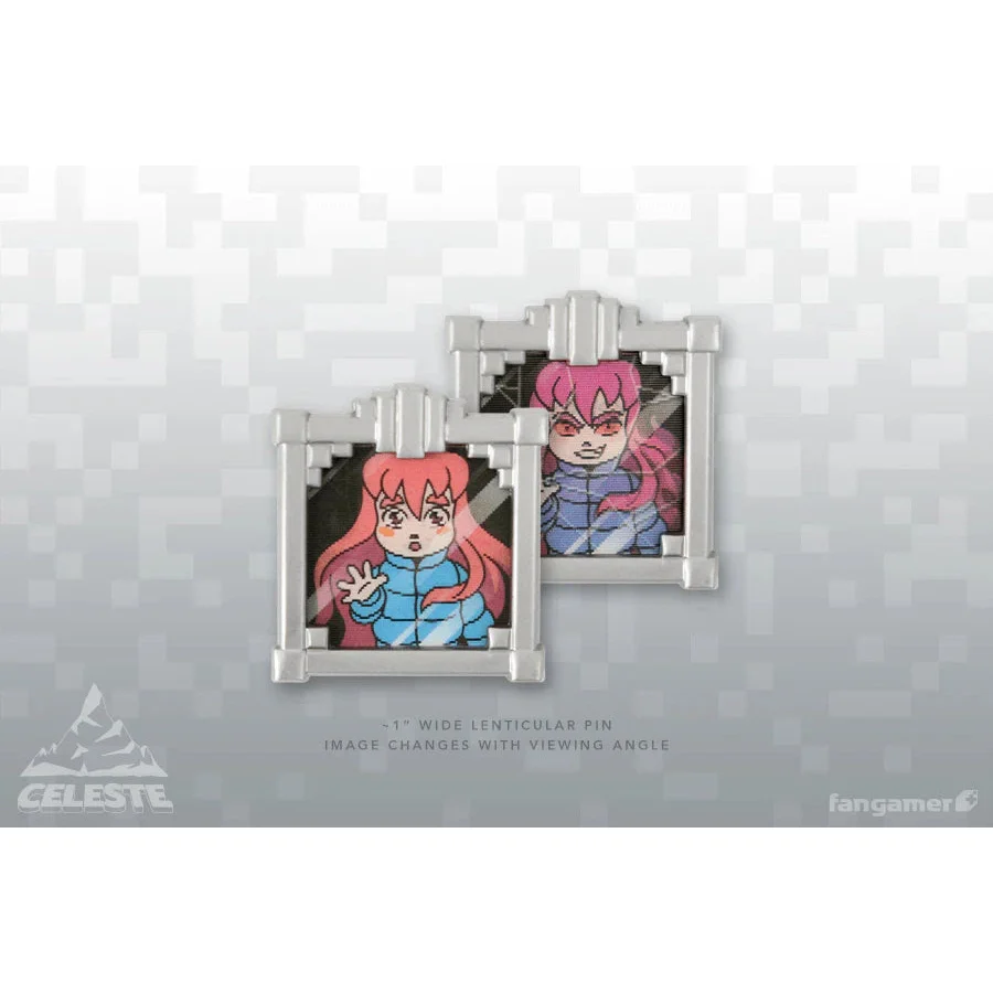 Celeste Double Mirror Lenticular Pin - Jon Kay & Nina Matsumto - Fangamer - Image 2