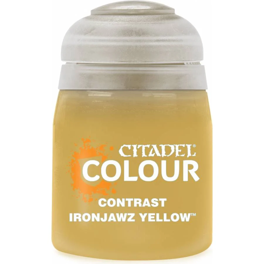 Citadel Colour: Contrast Ironjawz Yellow - Warhammer Model Paint, 18ml Pot - Games Workshop - Image 2