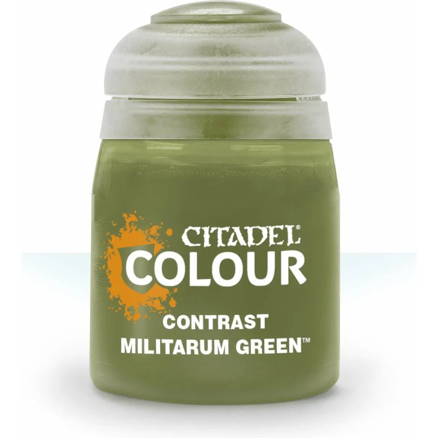 Citadel Colour: Contrast Militarum Green - Warhammer Model Paint, 18ml Pot - Games Workshop - Image 2