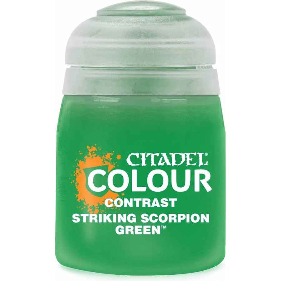 Citadel Colour: Contrast Striking Scorpion Green - Warhammer Model Paint, 18ml Pot - Games Workshop - Image 2