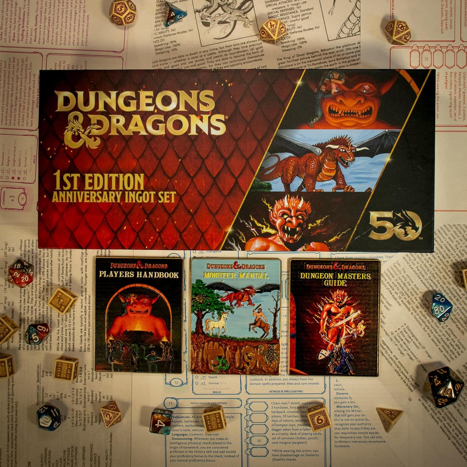 Dungeons & Dragons 50th Anniversary 1st Edition Book Cover Ingot Set - Fanattik Collectibles - Image 10