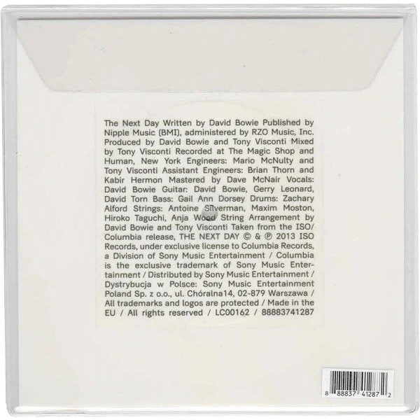 David Bowie The Next Day Limited Edition Single - 7" 45 RPM Square White Colored Vinyl - Columbia Records - Image 2