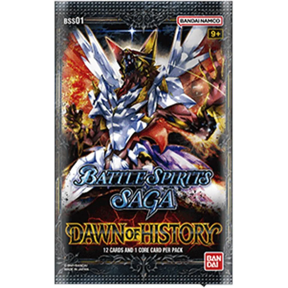 Battle Spirits Saga TCG Dawn of History Booster Pack - 12 Cards + 1 Core Card, BSS01 - Bandai Namco
