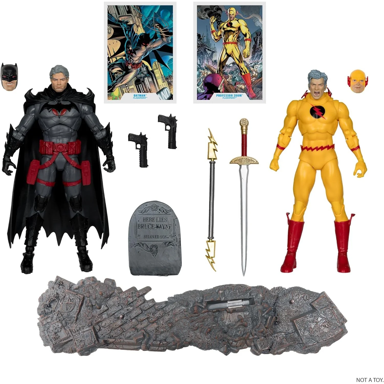 Flashpoint Batman (Thomas Wayne) vs. Professor Zoom Action Figure 2-Pack - McFarlane Toys - DC Multiverse - Image 7