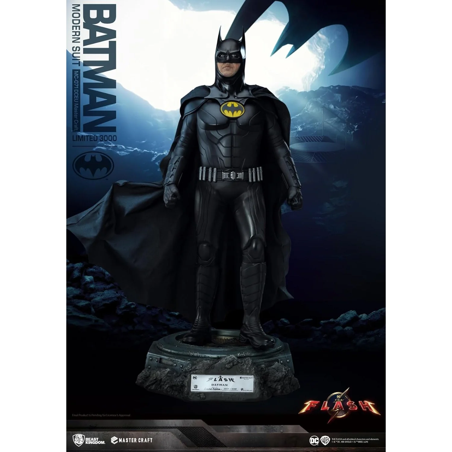 The Flash (2023) Batman (Modern Suit) Limited Edition Statue - Beast Kingdom - Master Craft MC-071 - Image 6