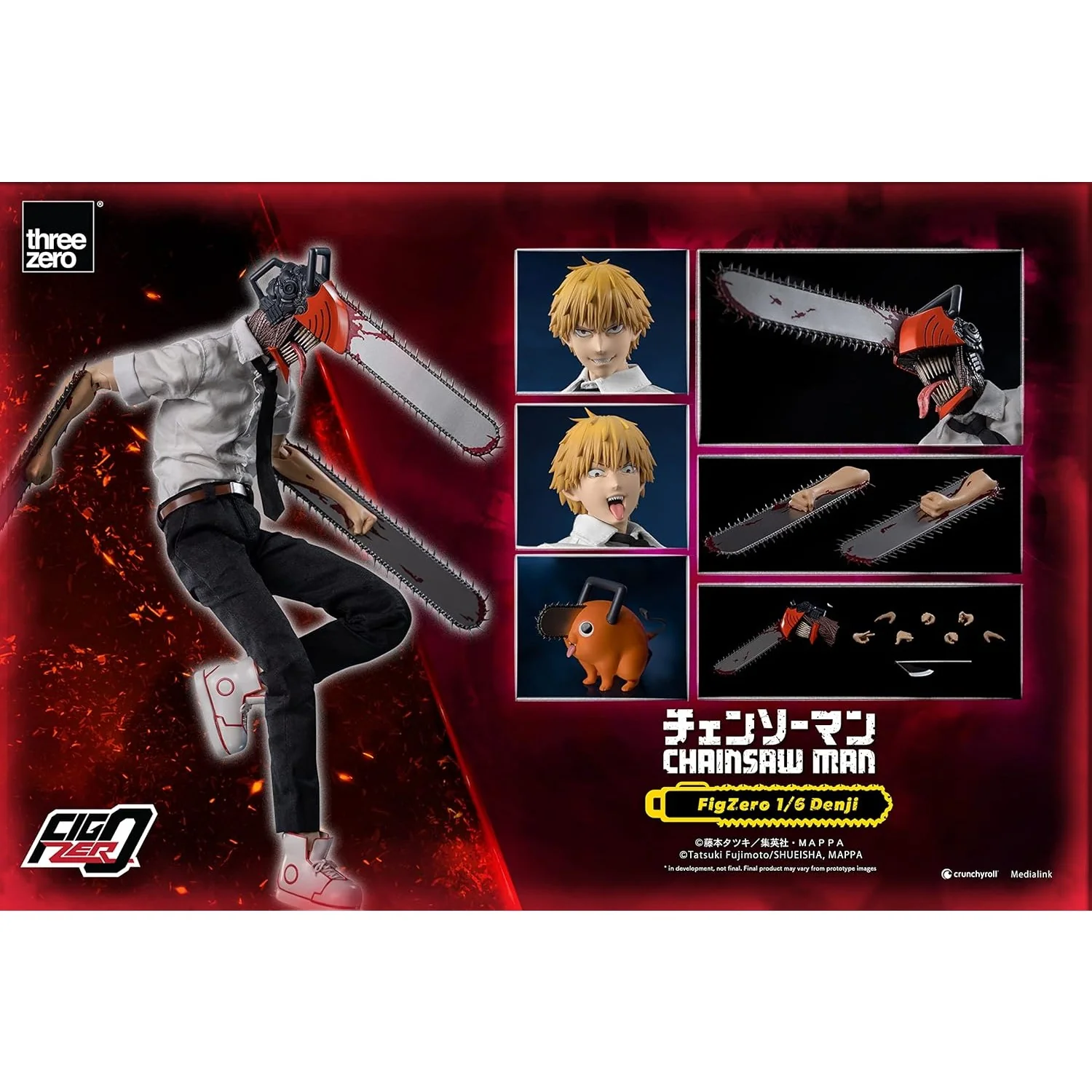 Chainsaw Man Denji 1/6 Scale Anime Figure - Threezero (FigZero) - Image 11