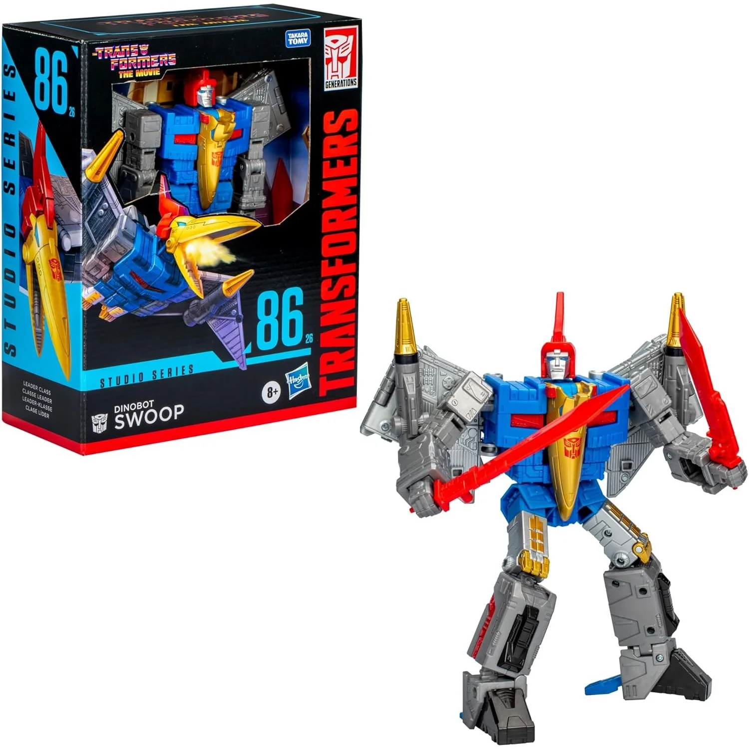 Transformers: The Movie Swoop Leader Dinobot Action Figure - Takara Tomy, Hasbro (Studio Series 86-26)