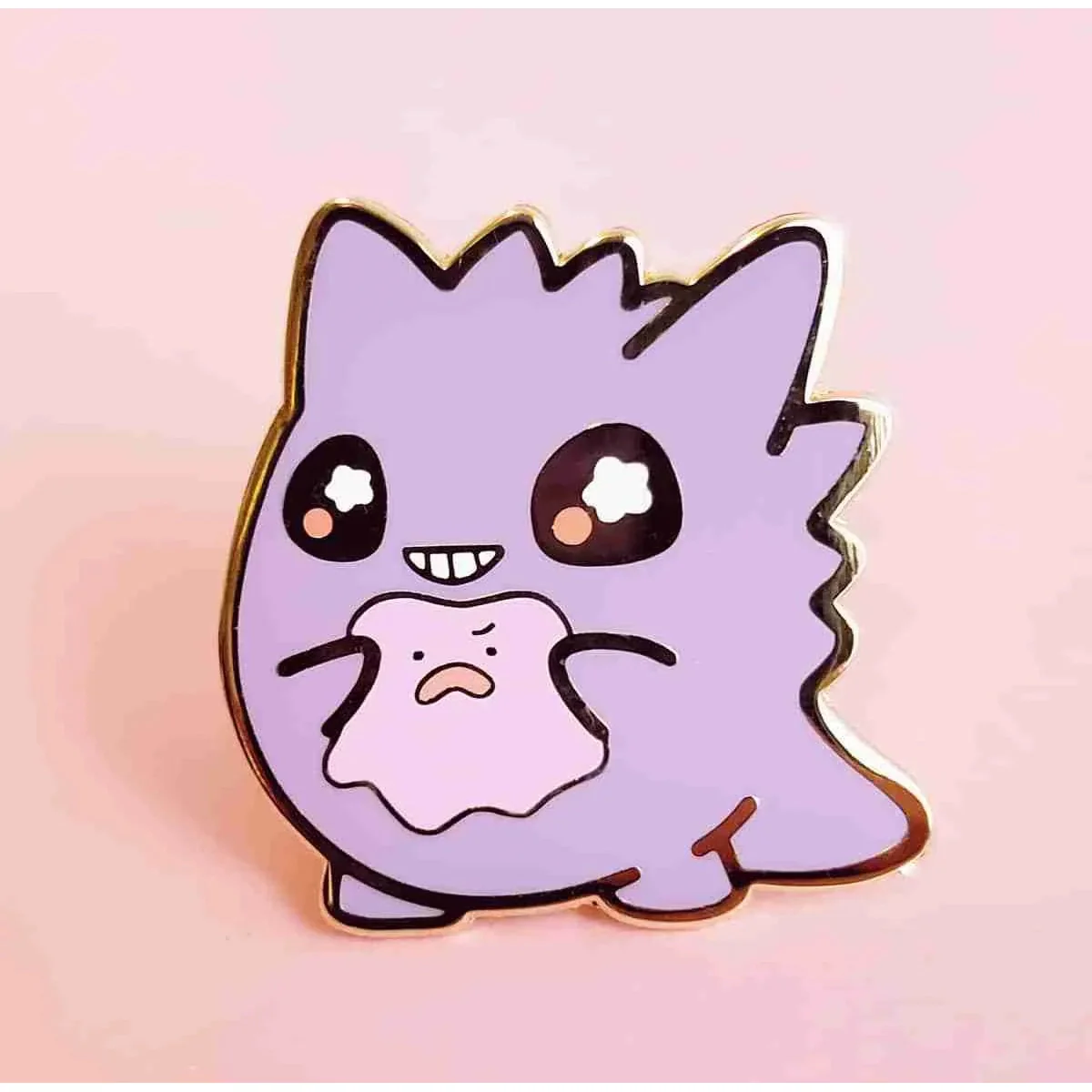 Ditto x Gengar Enamel Pin - Bonnies Lab - Image 2