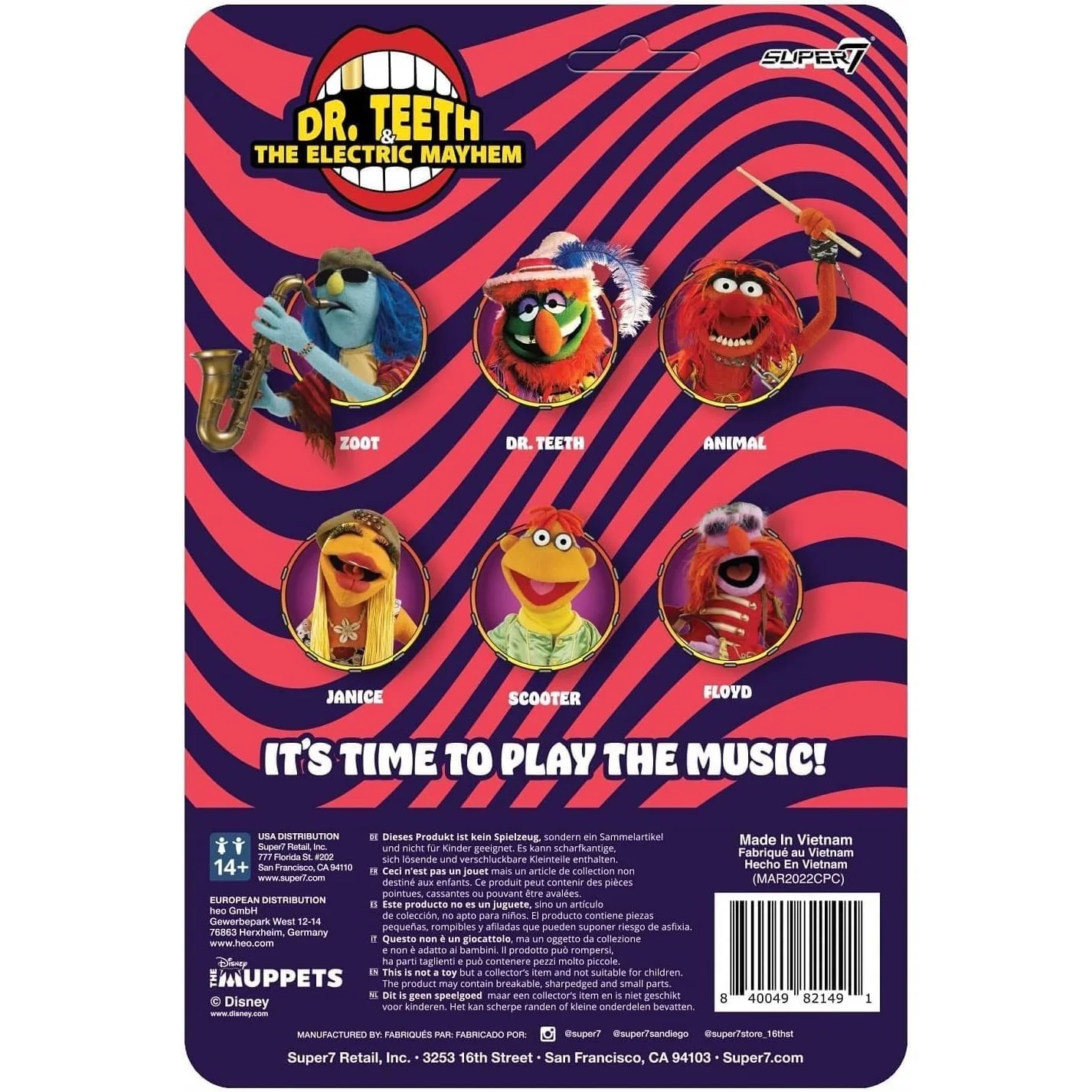 The Muppets Dr. Teeth & The Electric Mayhem Dr. Teeth Action Figure - Super7 - ReAction - Image 3