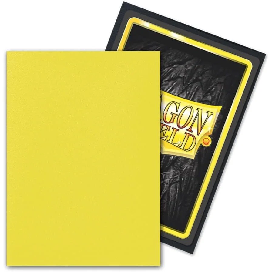 Dragon Shield Matte Dual TCG Card Sleeves - Lightning Yellow, 100 Ct., Standard - Arcane Tinmen - Image 2