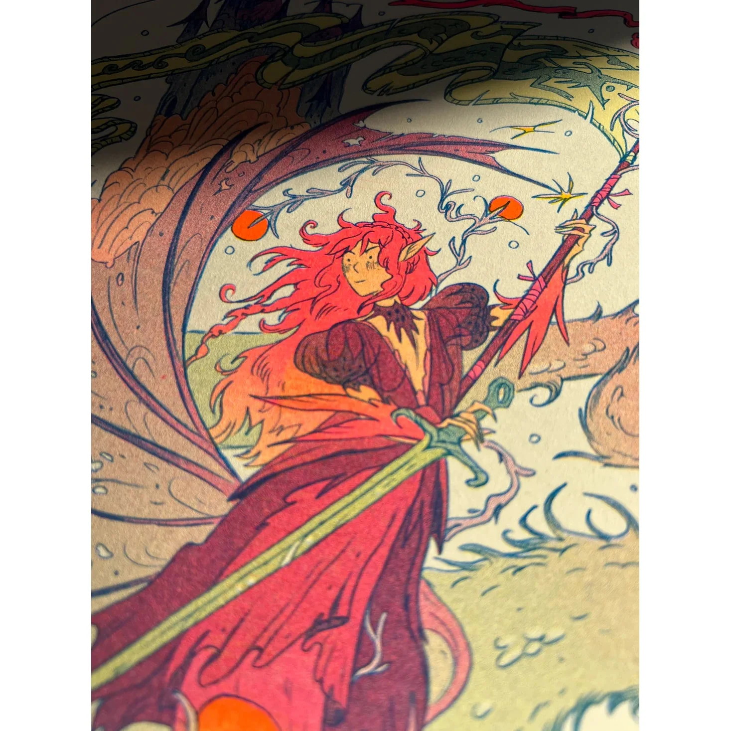 Dragon Warrior Riso Print - Natalie Andrewson - Image 10