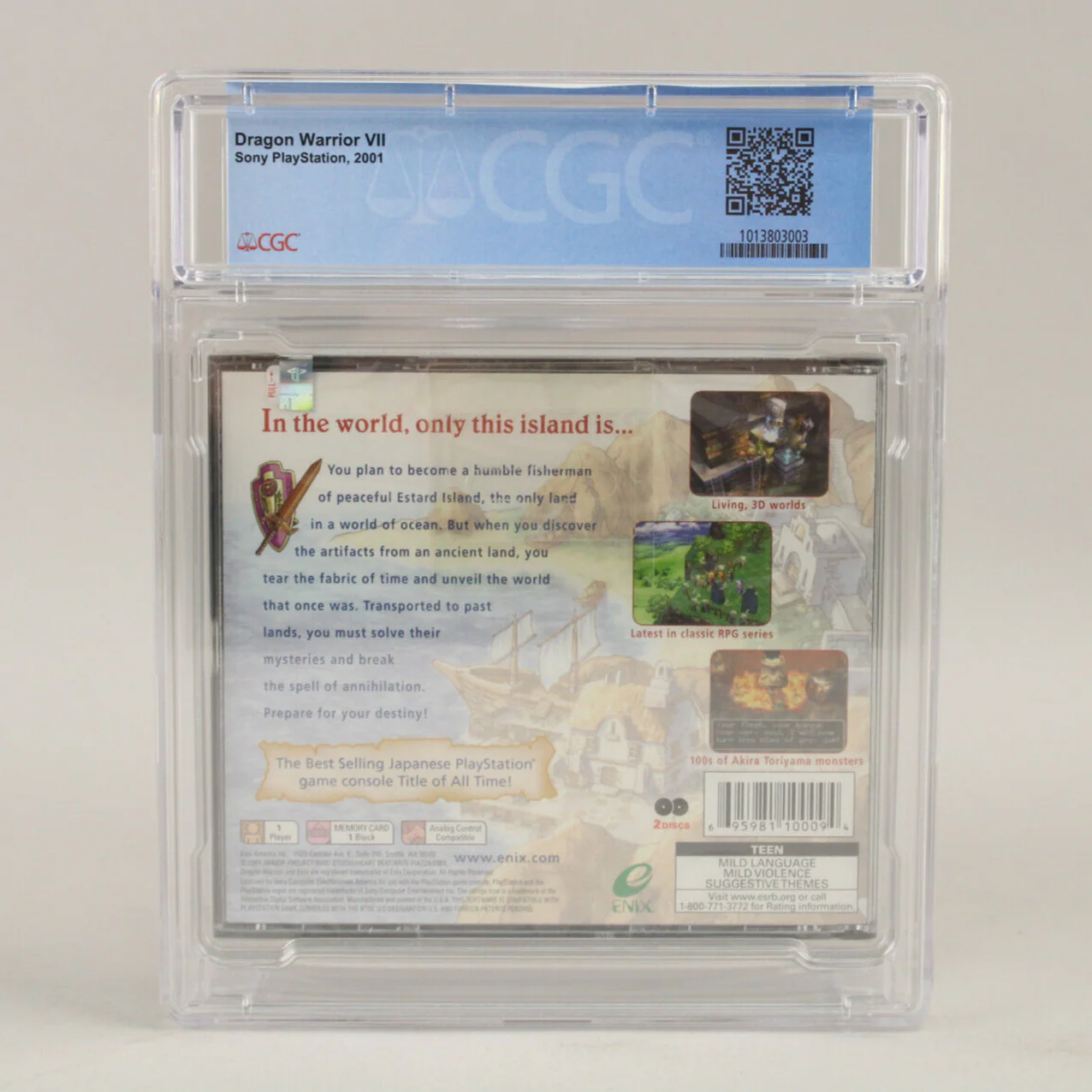 Dragon Warrior VII 7 Sony PlayStation PS1 PSX New Sealed Black Label CGC 9.6 B+ - Image 3
