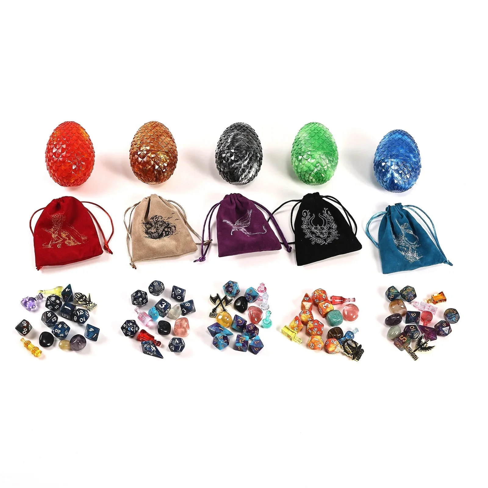 Dragon's Hoard RPG Mystery Treasure Egg - Dice Set, Bag, Enamel Pin & More! - Hymgho Dice - Image 3