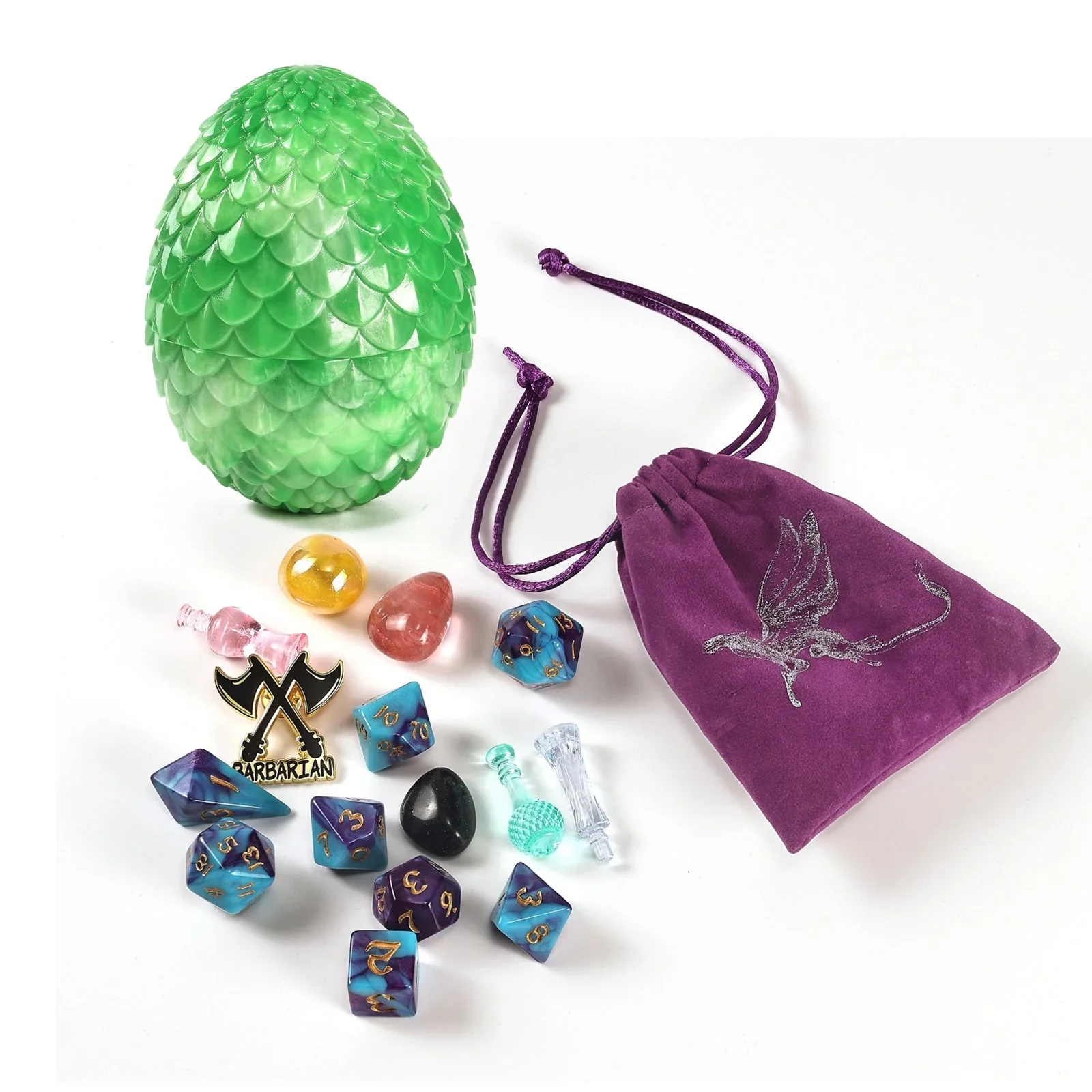 Dragon's Hoard RPG Mystery Treasure Egg - Dice Set, Bag, Enamel Pin & More! - Hymgho Dice - Image 6