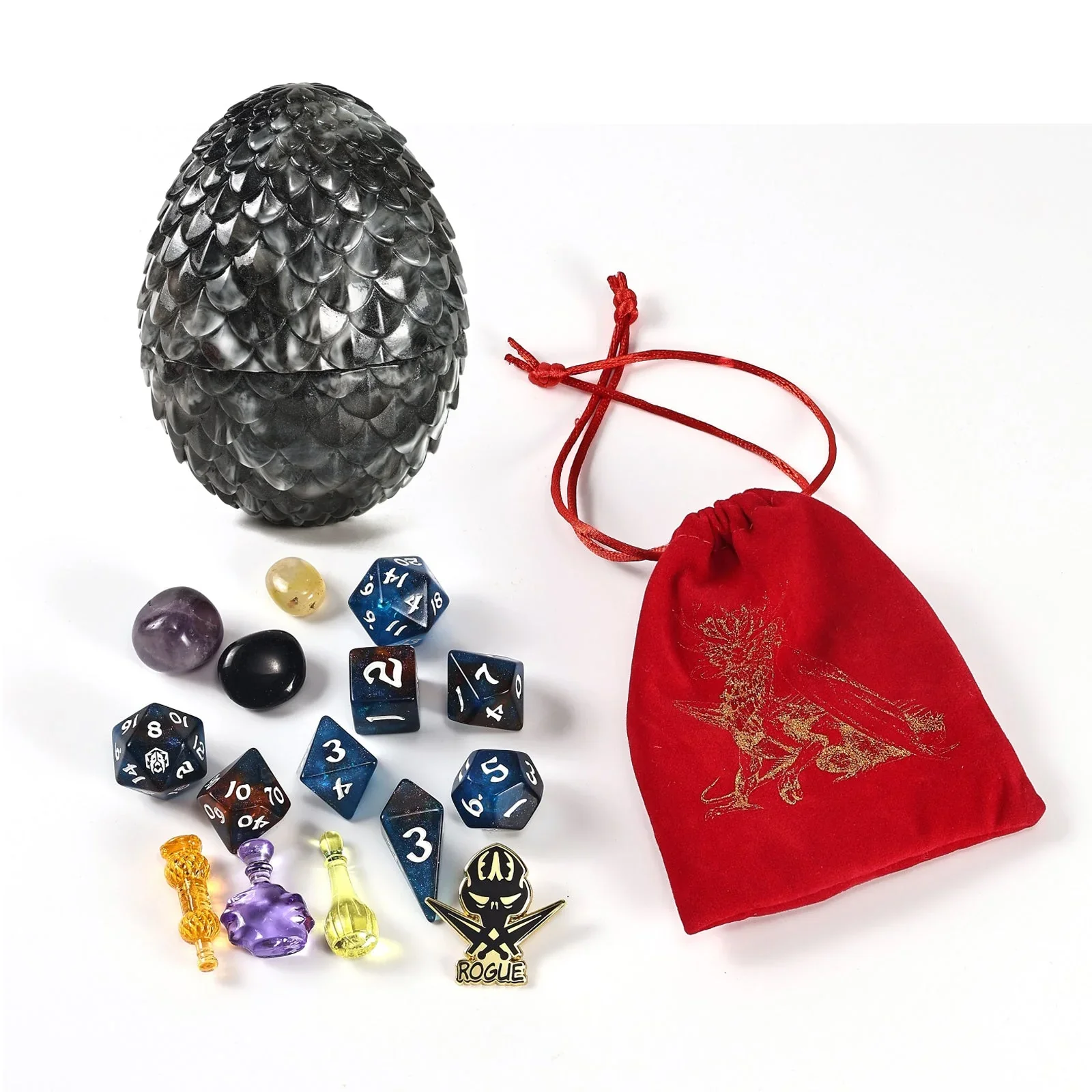 Dragon's Hoard RPG Mystery Treasure Egg - Dice Set, Bag, Enamel Pin & More! - Hymgho Dice - Image 7