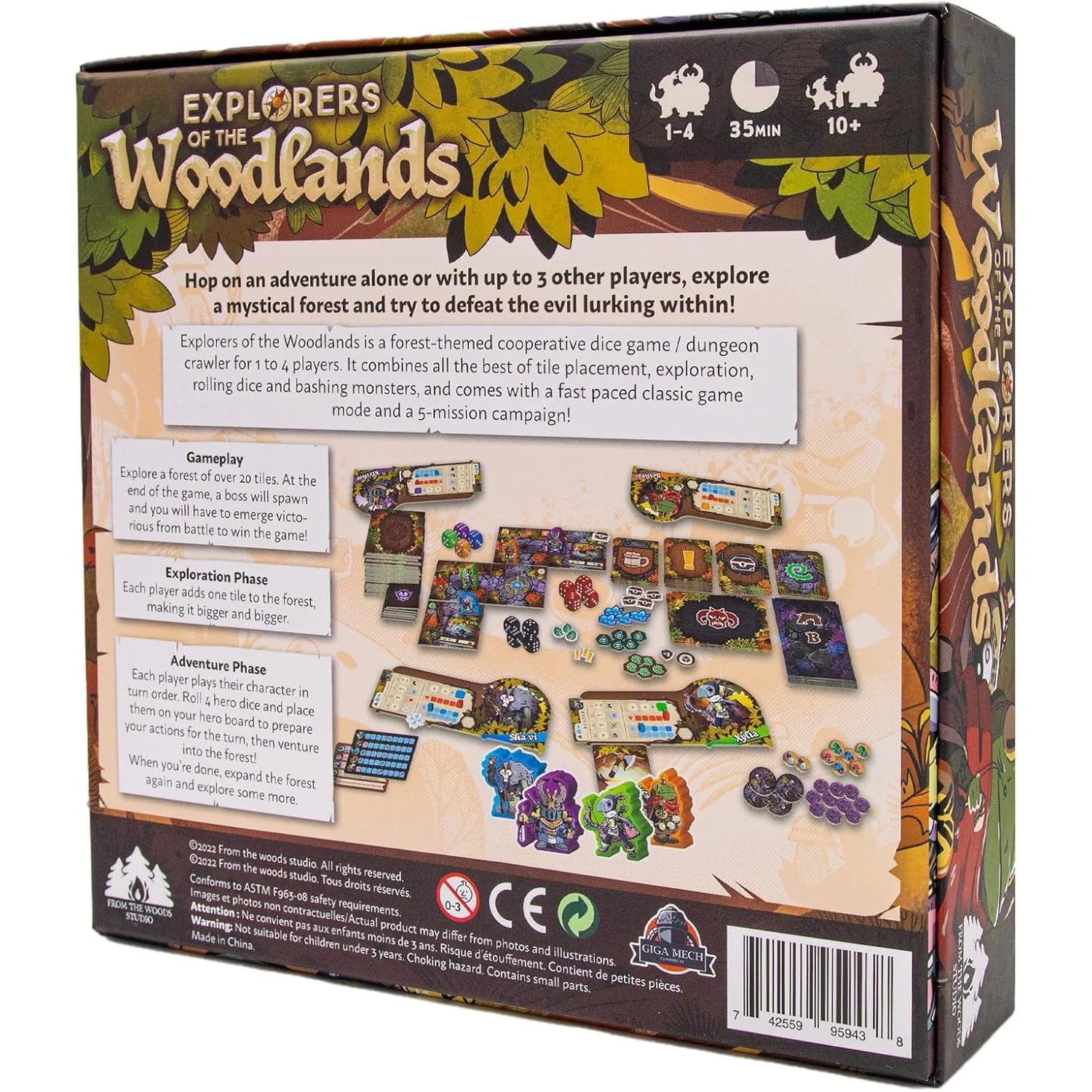 Explorers of the Woodlands Fantasy Board Game - Giga Mech Games - Image 2