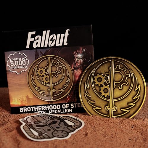 Fallout Brotherhood of Steel Medallion & Vinyl Sticker - Fanattik - Numbered Limited Edition - Image 2